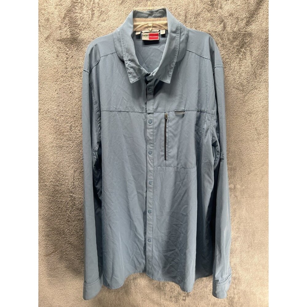 Craghoppers Shirt Mens XXL 2XL Blue Nosilife Adventure Utility Safari Trek 5469